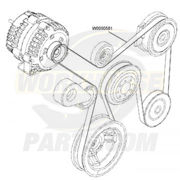 W0000581 - Workhorse W-Series 8.1L Serpentine Drive Belt